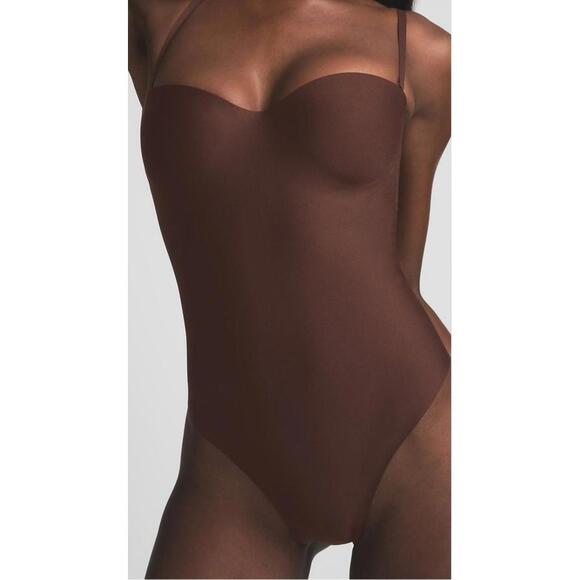 Skims Other - Skims thong Bodysuit Shapewear Compression Womens Large Brown Padded Convertible